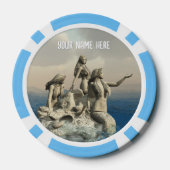 Die Meerjungstatue. Personalisiert Pokerchips (Rückseite)