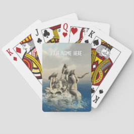 Die Meerjungstatue. Personalisiert Spielkarten