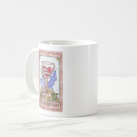 Die Mega Pint Funny Skeleton Tarot Card Kaffeetasse (Vorderseite Links)