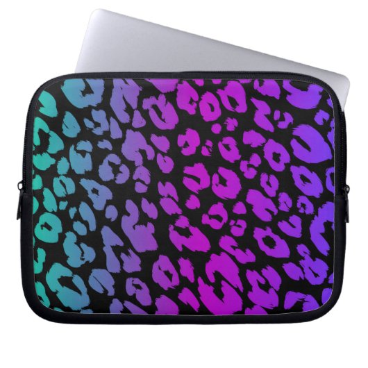 Die mehrfarbige Leopard-Serie Design 1 Laptopschutzhülle (Vorderseite)