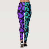Die mehrfarbige Leopard-Serie Design 1 Leggings (Rückseite)