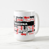 Die mehrsprachige Lehrer-Anerkennung danken Ihnen Kaffeetasse (VorderseiteRechts)