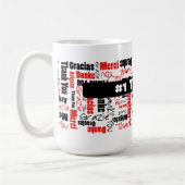 Die mehrsprachige Lehrer-Anerkennung danken Ihnen Kaffeetasse (Links)