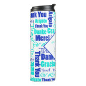 Die mehrsprachige Lehrer-Anerkennung danken Ihnen Thermosbecher (Nach links gedreht)