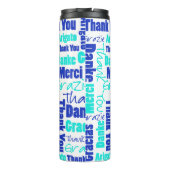 Die mehrsprachige Lehrer-Anerkennung danken Ihnen Thermosbecher (Rückseite)