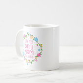 Die meiste schöne Mama im Weltrosa Kaffeetasse (Vorderseite Links)