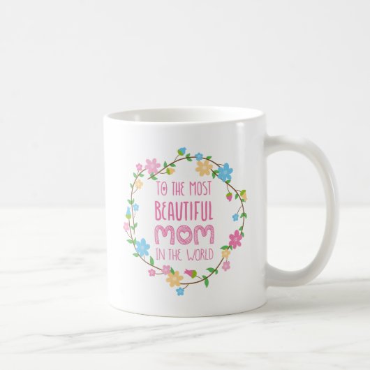 Die meiste schöne Mama im Weltrosa Kaffeetasse (Rechts)