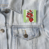 Die meiste schöne Vintage Valentine-Mohnblume Button (Beispiel)