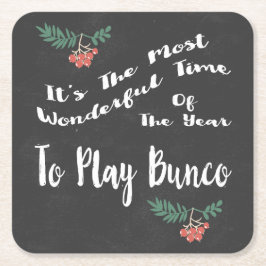 Die meiste Wondeful Zeit, Bunco zu spielen Rechteckiger Pappuntersetzer