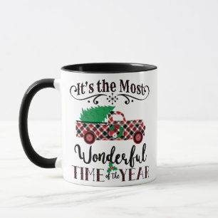 Die meiste wunderbares Zeit-Weihnachtskarierte Tasse