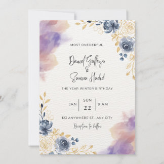 Die meiste Zeit des Jahres Winter zum Geburtstag Einladung