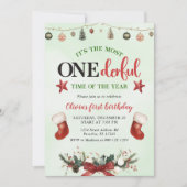 Die meiste Zeit Strumpf Weihnachten Geburtstag Einladung (Vorderseite)