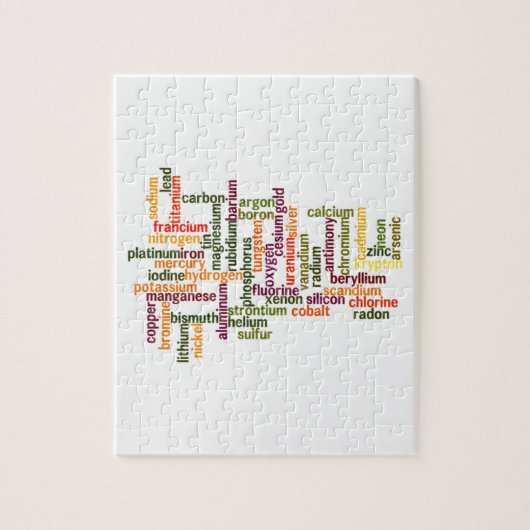 Die meisten allgemeinen Elemente Puzzle (Vertikal)