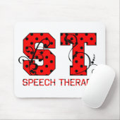 Die meisten Buchstaben rote und schwarze Polka-Pun Mousepad (Mit Mouse)