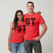 Die meisten Buchstaben Schwarz und Rot-Polka-Punkt T-Shirt (Unisex)