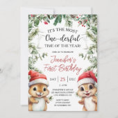 Die meisten Einfaltspinsel | Eichhörnchen Weihnach Einladung (Vorderseite)