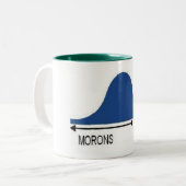 Die meisten Leute sind Idioten Zweifarbige Tasse (Vorderseite Links)