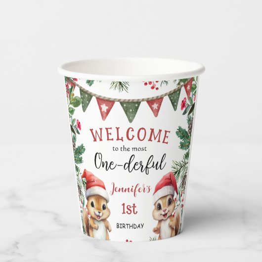Die meisten ONEderful | Eichhörnchen Weihnachten 1 Pappbecher (Rückseite)