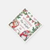 Die meisten ONEderful | Pinguin Christmas 1. Gebur Serviette (Ecke)