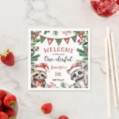 Die meisten ONEderful | Raccoon Christmas 1. Gebur Serviette (Beispiel)