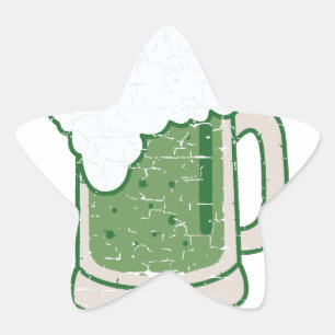 Die meisten Patricks bedrückten grünes Bier Stern-Aufkleber