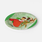 Die meisten schönen Vintagen Weihnachtsrotwild u. Pappteller (Schrägansicht)