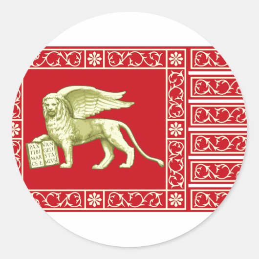 Die meisten Serenischen Republik Venedig, Italien Runder Aufkleber (Vorderseite)
