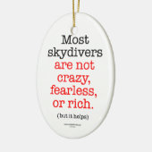 Die meisten Skydivers Keramikornament (Links)