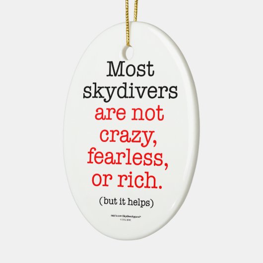 Die meisten Skydivers Keramikornament (Links)
