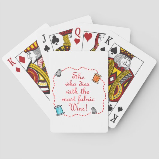 Die meisten Stoffe Spielkarten (Rückseite)