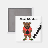 Die meisten Streiks - Bowling Magnet (Vorderseite/Rückseite)