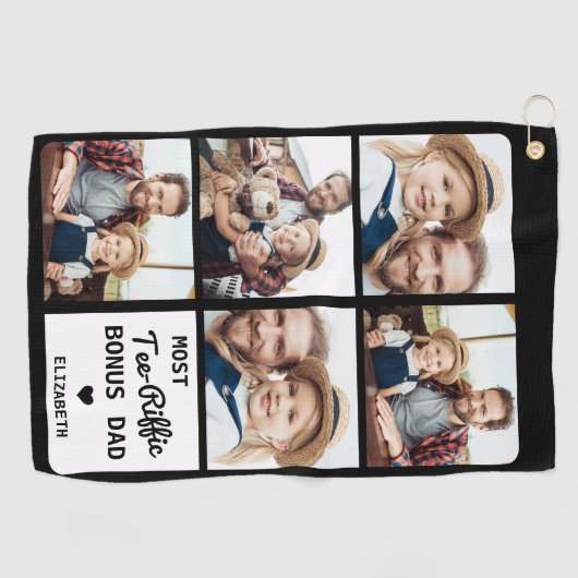 Die meisten T-Shirt-Riffic BONUS VATER 5 Foto Vate Golfhandtuch (Horizontal)