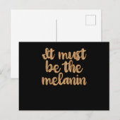 Die Melanin - Afrikanische Amerikanisch-Schwarze B Postkarte (Vorne/Hinten)