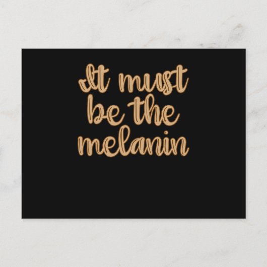 Die Melanin - Afrikanische Amerikanisch-Schwarze B Postkarte (Vorderseite)