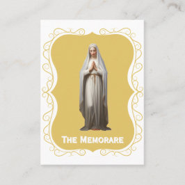 Die Memorare-Gebetskarte - Gold-Hintergrund Platzkarte