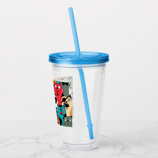 Die Menge an Katzen Acryltrinkbecher (Links)