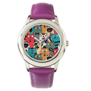 Die Menge an Katzen Armbanduhr