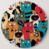 Die Menge an Katzen Button (Vorderseite)