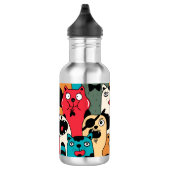 Die Menge an Katzen Edelstahlflasche (Rechts)