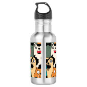 Die Menge an Katzen Edelstahlflasche (Rückseite)