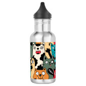 Die Menge an Katzen Edelstahlflasche (Links)