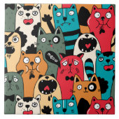 Die Menge an Katzen Fliese (Vorderseite)