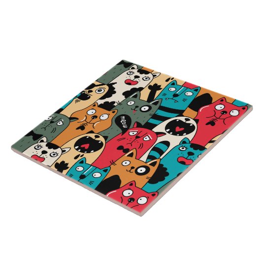 Die Menge an Katzen Fliese (Seite)