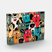 Die Menge an Katzen Fotoblock (Links)