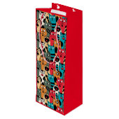 Die Menge an Katzen Geschenktüte Für Weinflaschen (Rückseite Schrägansicht)