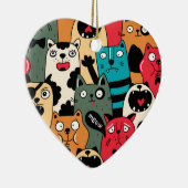 Die Menge an Katzen Keramik Ornament (Rechts)