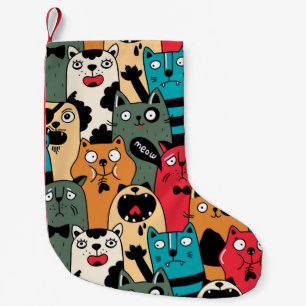 Die Menge an Katzen Kleiner Weihnachtsstrumpf