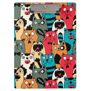 Die Menge an Katzen Klemmbrett