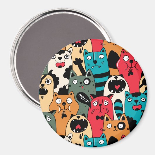 Die Menge an Katzen Magnet (Vorderseite/Rückseite)