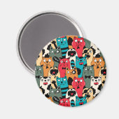 Die Menge an Katzen Magnet (Vorderseite/Rückseite)
